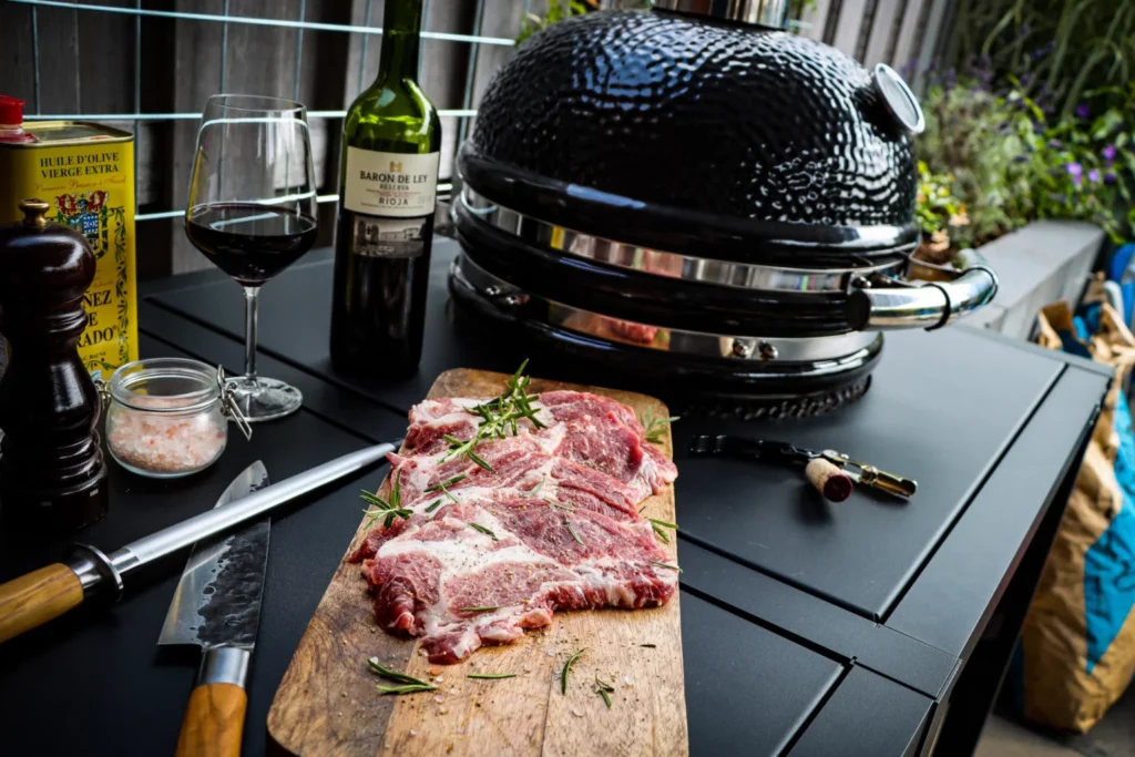 Saffire steak flanks ready to cook