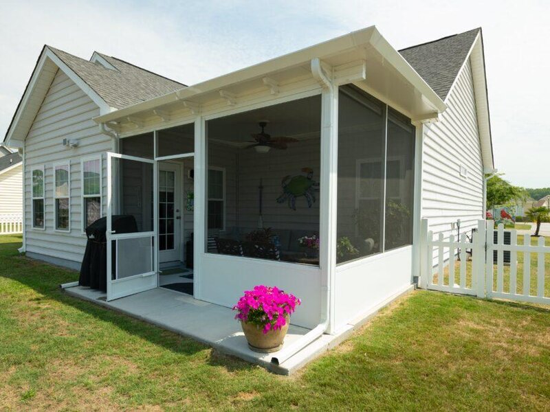 Aristocrat screen room enclosing a back porch