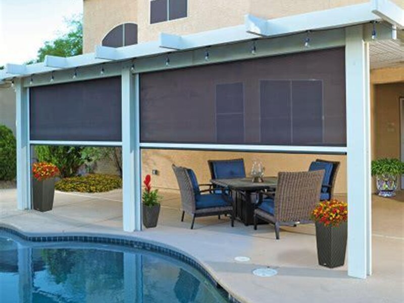 Aristocrat large tension shade over a backyard patio — view 5