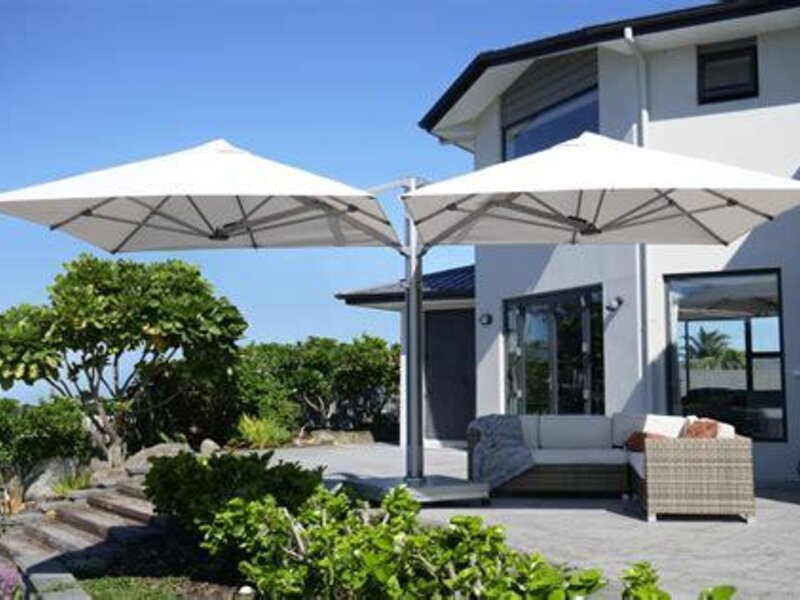 ShadowSpec Unity multi-canopy system over a large outdoor space — view 2
