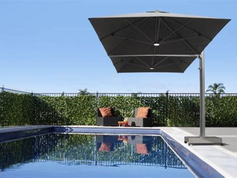 ShadowSpec Unity multi-canopy system over a large outdoor space