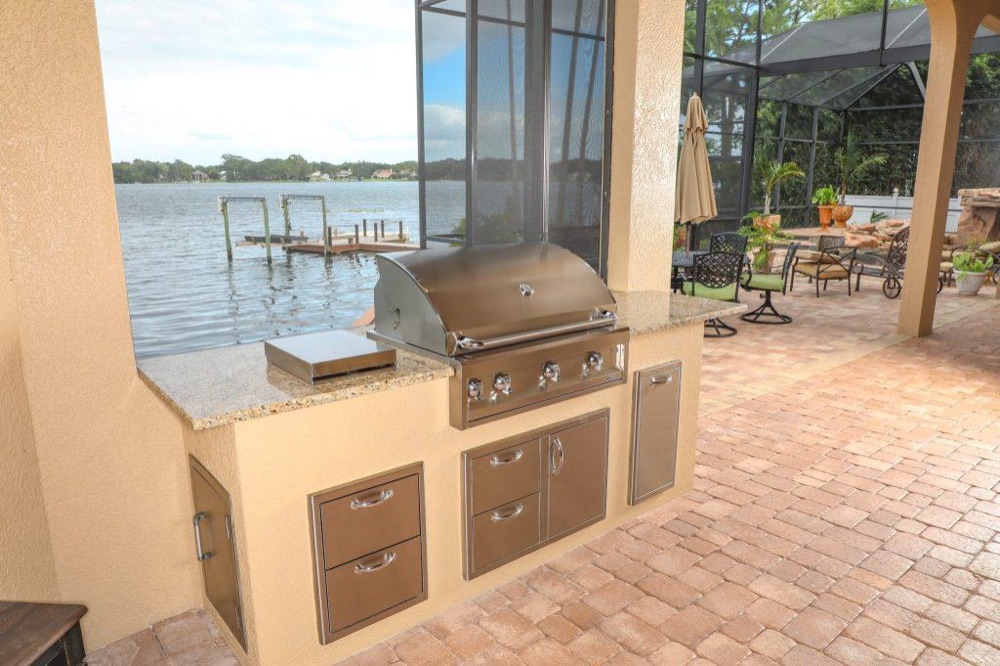 Artisan outdoor refrigerator and side burner accessories — view 2