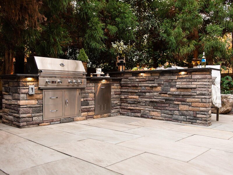 Fire Magic outdoor kitchen island with built-in grill and pizza oven — view 4