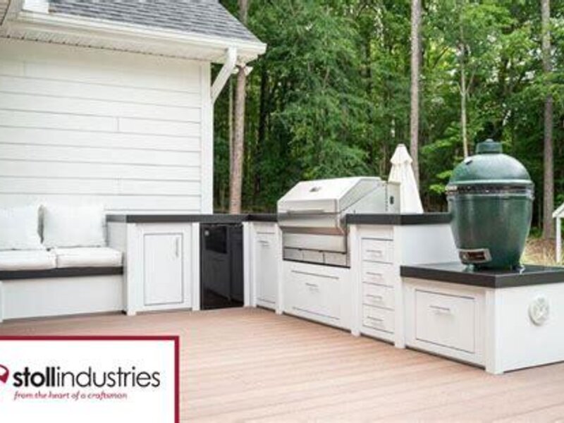 Stoll outdoor kitchen island beside a pool — view 2