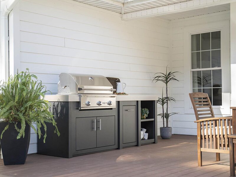Stoll outdoor kitchen island beside a pool — view 3