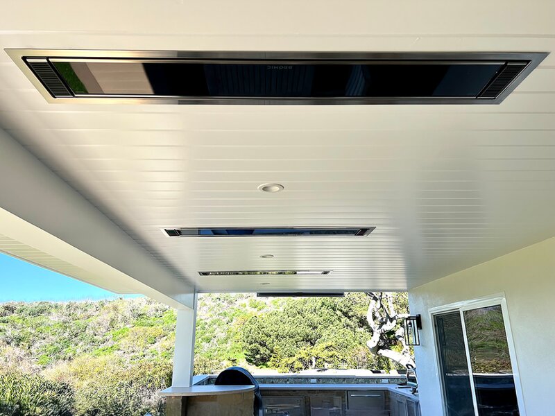 Bromic Cobalt electric infrared patio heater on a modern ceiling — view 3