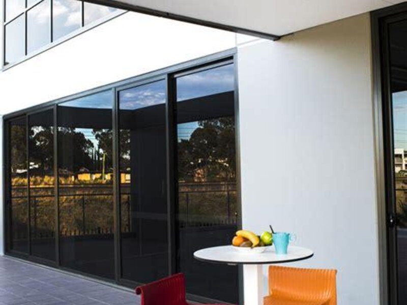 Bromic Cobalt electric infrared patio heater on a modern ceiling
