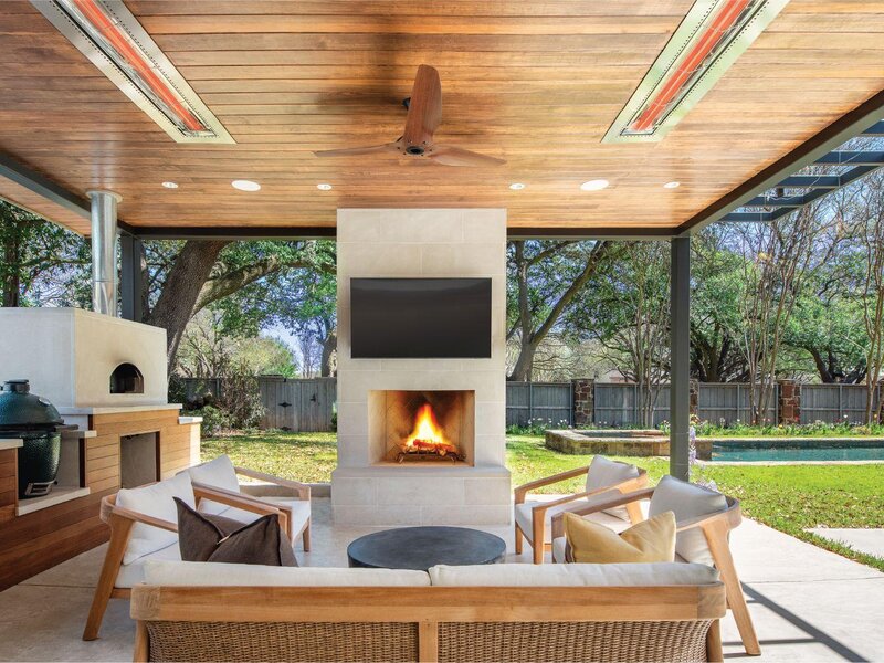 Infratech electric infrared heater mounted on a porch ceiling — view 3