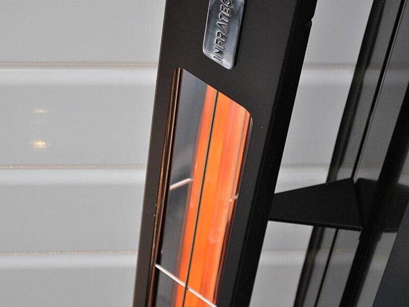 Infratech electric infrared heater mounted on a porch ceiling — view 5