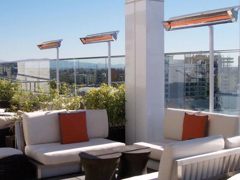 Infratech electric infrared heater mounted on a porch ceiling — view 6